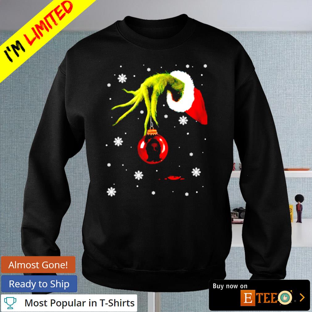 Awesome Grinch Hand Holding Michael Myers Christmas shirt, hoodie ...