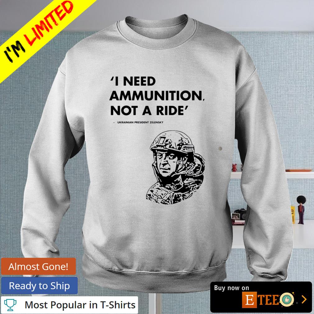 I need Ammunition not a ride Ukrainian president Zelensky s White-Sweater