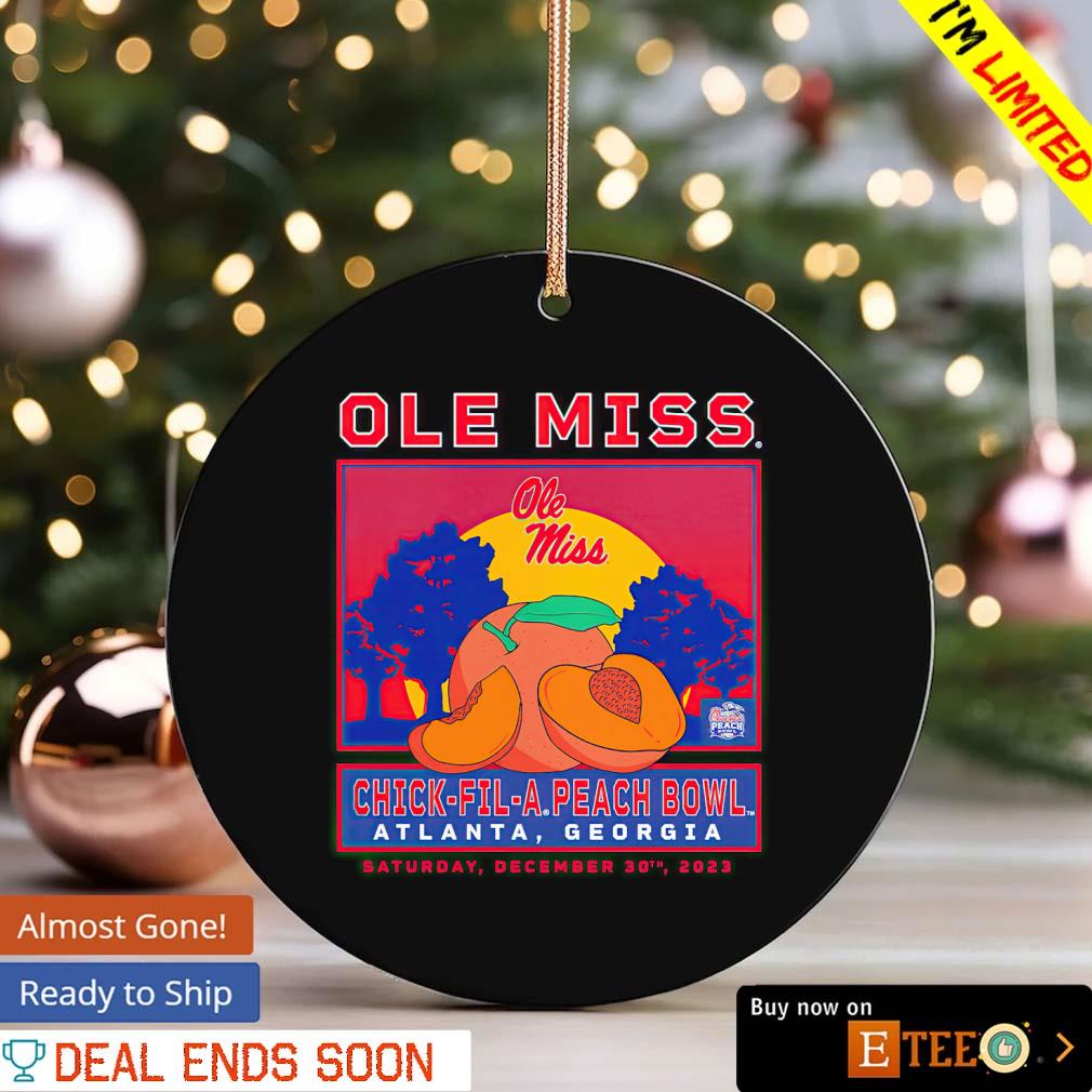 Ole Miss Rebels 2023 Chick-fil-A Peach Bowl ornament, hoodie