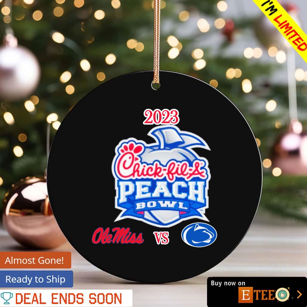 2023 Chick-fil-A Peach Bowl 2 Team Ole Miss Vs Penn State Ornament