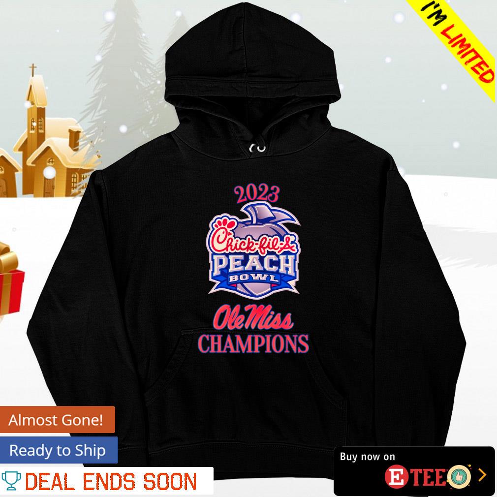 Ole Miss Rebel 2023 Chick-fil-A Peach Bowl champions s hoodie