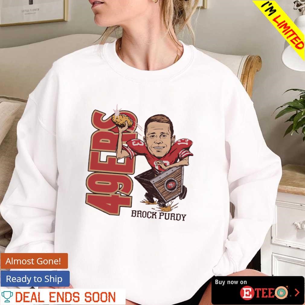 San Francisco 49ers Brock Purdy throwing gold shirt, hoodie, sweater ...