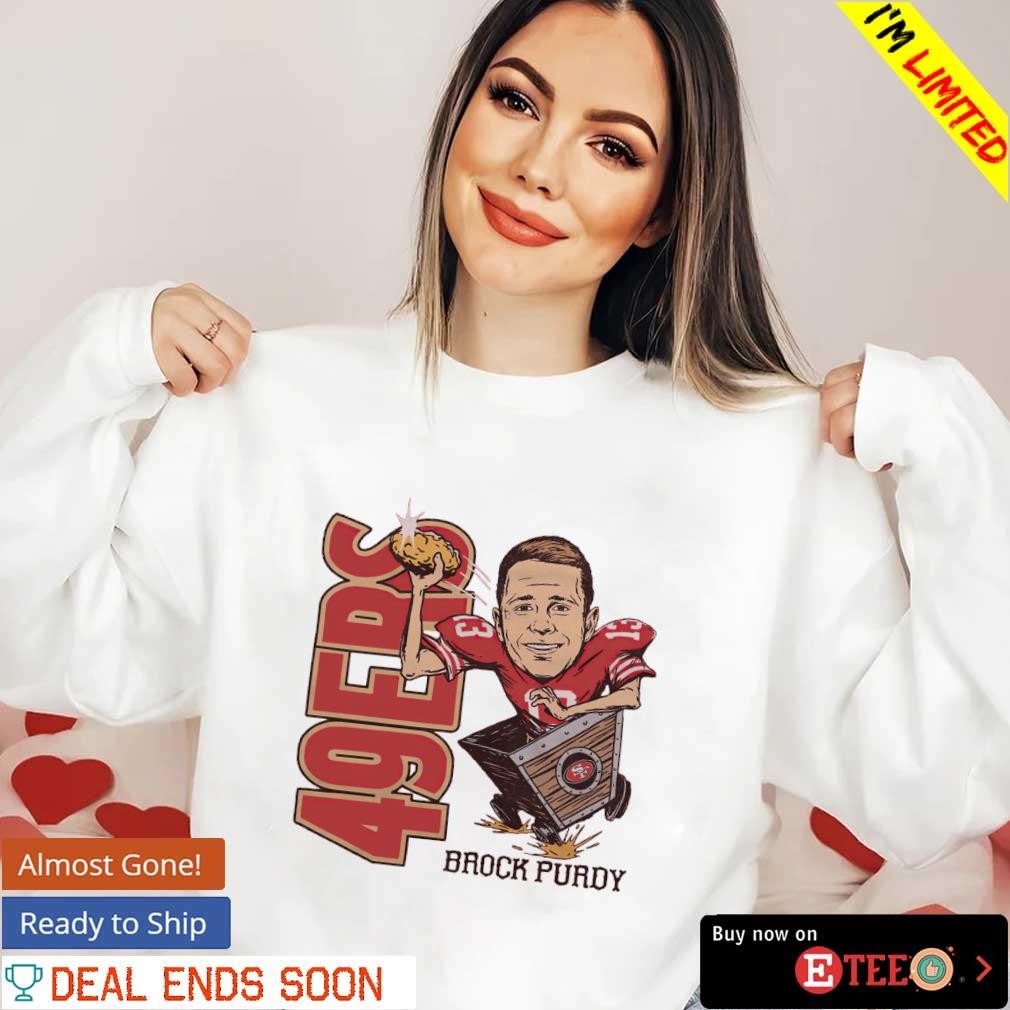 San Francisco 49ers Brock Purdy throwing gold shirt, hoodie, sweater ...