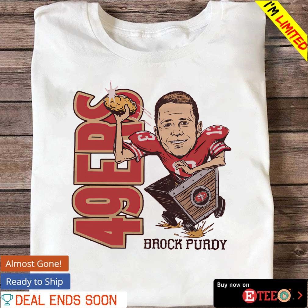 San Francisco 49ers Brock Purdy throwing gold shirt, hoodie, sweater ...