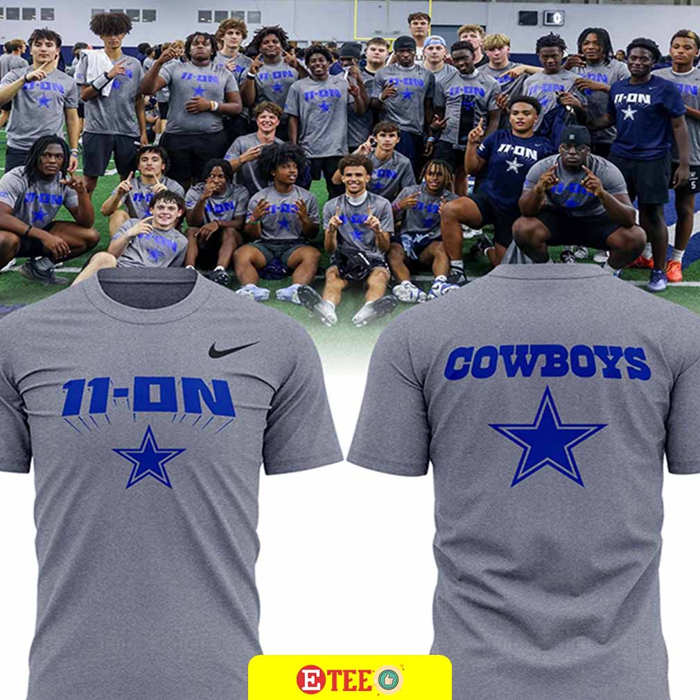 11-On Dallas Cowboys double-sided t-shirt