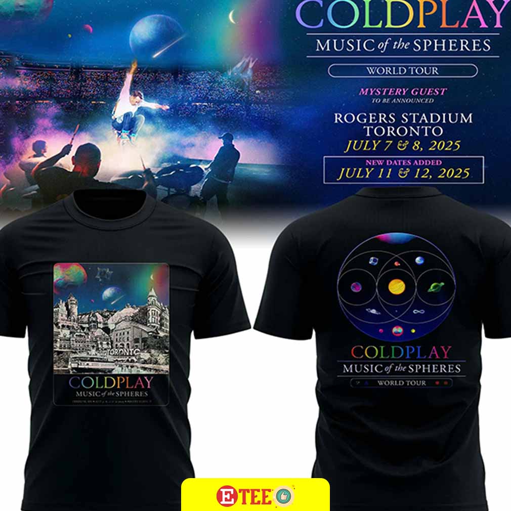 【COLDPLAY】MUSIC OF THE SPHERES 韓国VIPグッズ Coldplay Music of the Spheres Tour 2023 Black T-Shirt Gift