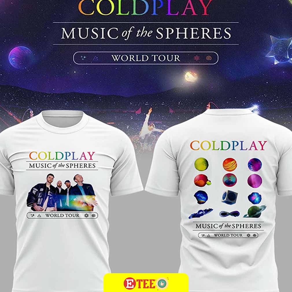 Coldplay Music Of The Spheres World Tour 25 double-sided t-shirt