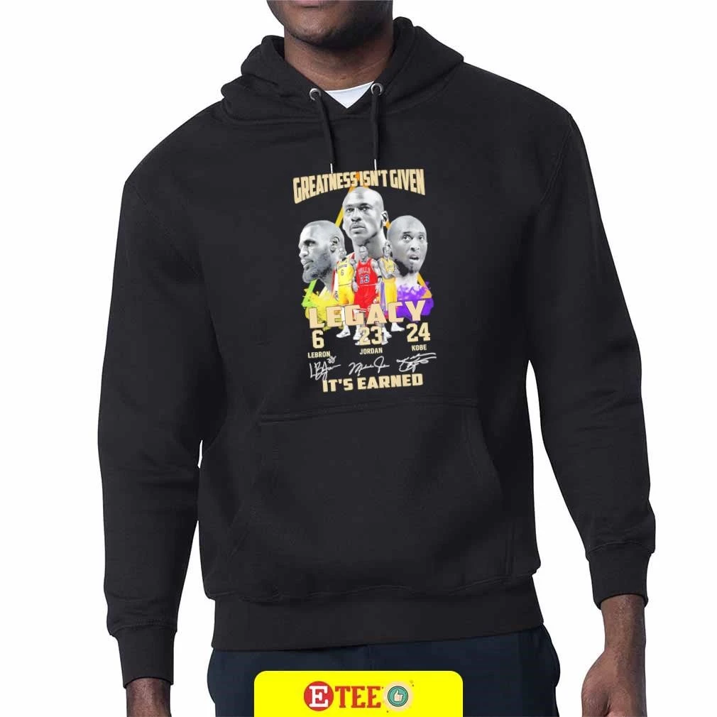 DEATH NYC世界限定100枚 NBA Jordan LeBron Kobe Lebron Jordan Kobe Greatness isn't Given Legacy it's Earned