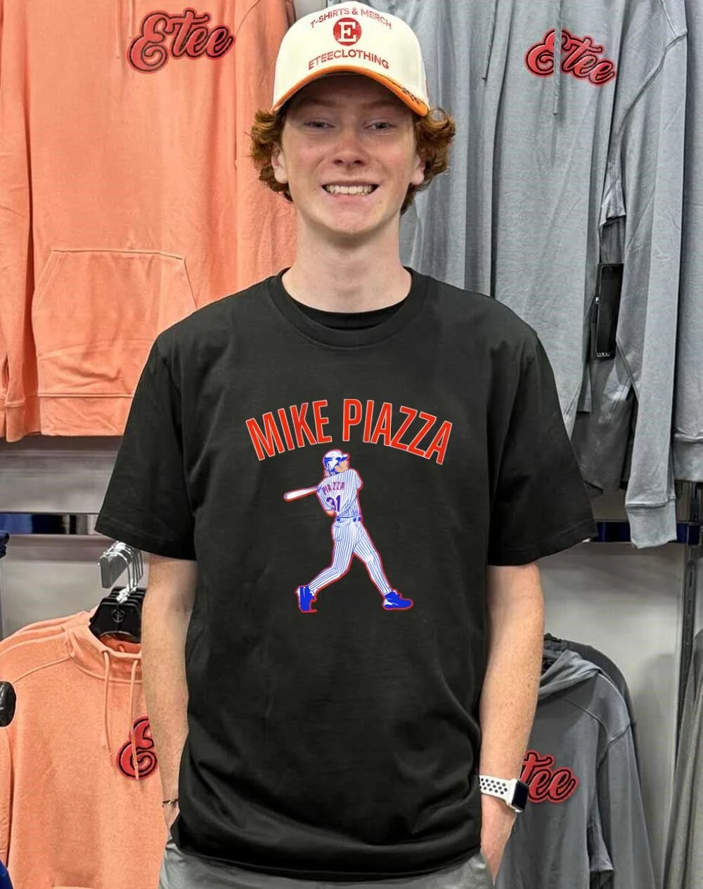 New York Mets Baseball Mike Piazza Slugger Swing shirt