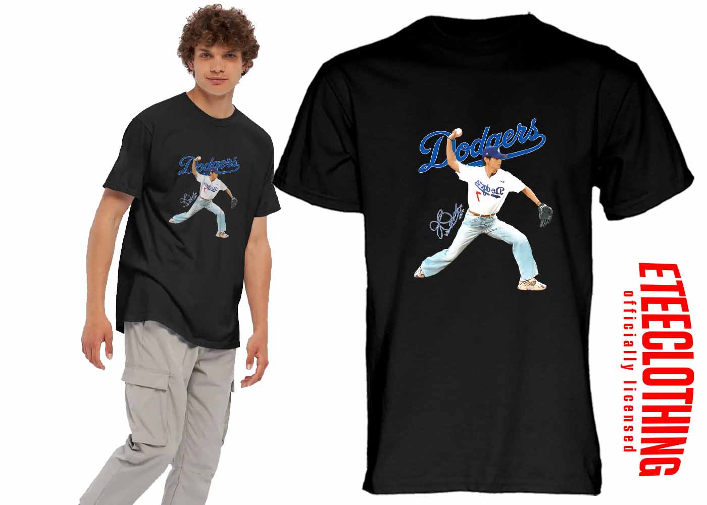 Kim Taehyung BTS' V x Los Angeles Dodgers Signature shirt