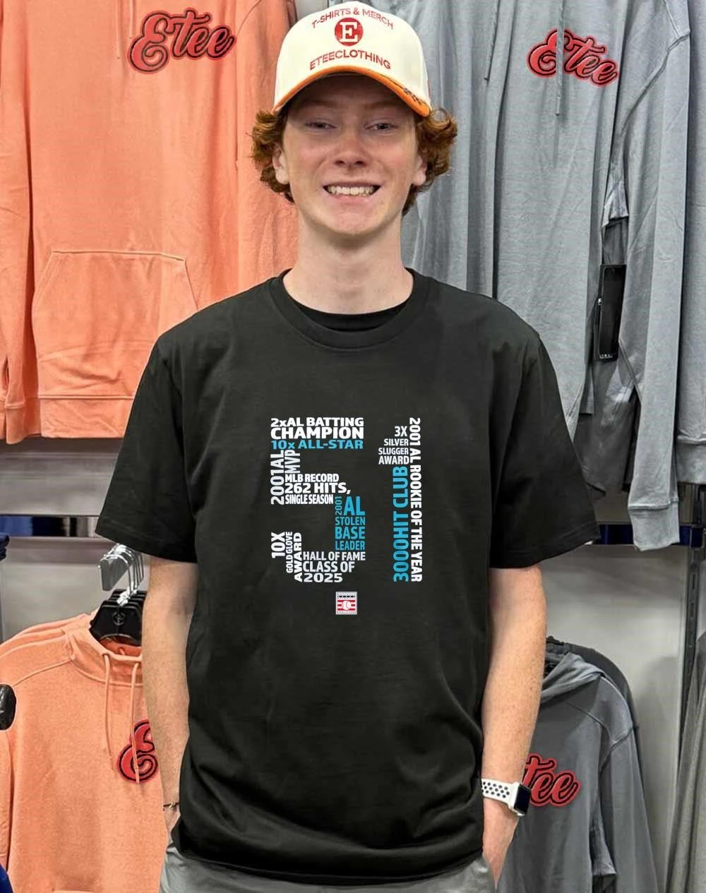 Seattle Mariners 51 Ichiro Hall of Fame 2-sided t-shirt