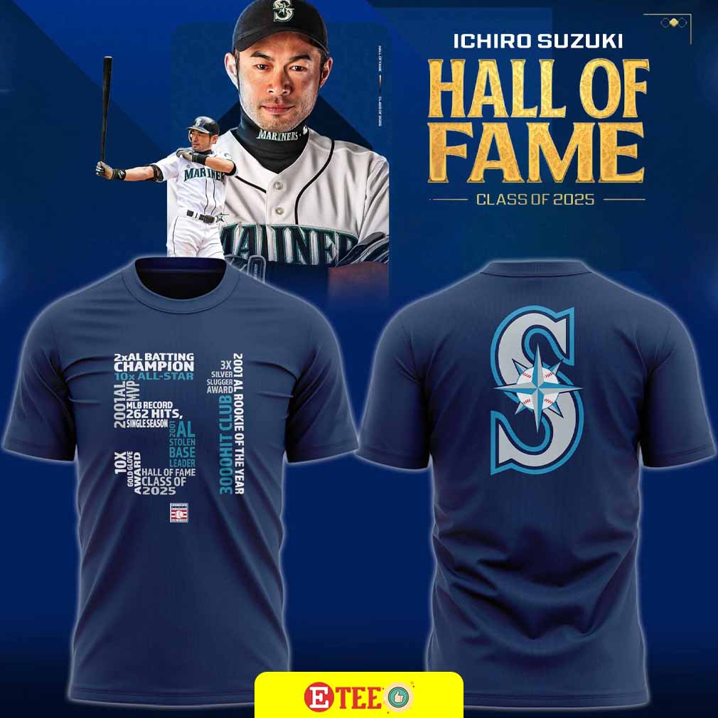 Seattle Mariners Ichiro Tシャツ L　新品未開封 Seattle Mariners 51 Ichiro Hall of Fame 2-sided t-shirt
